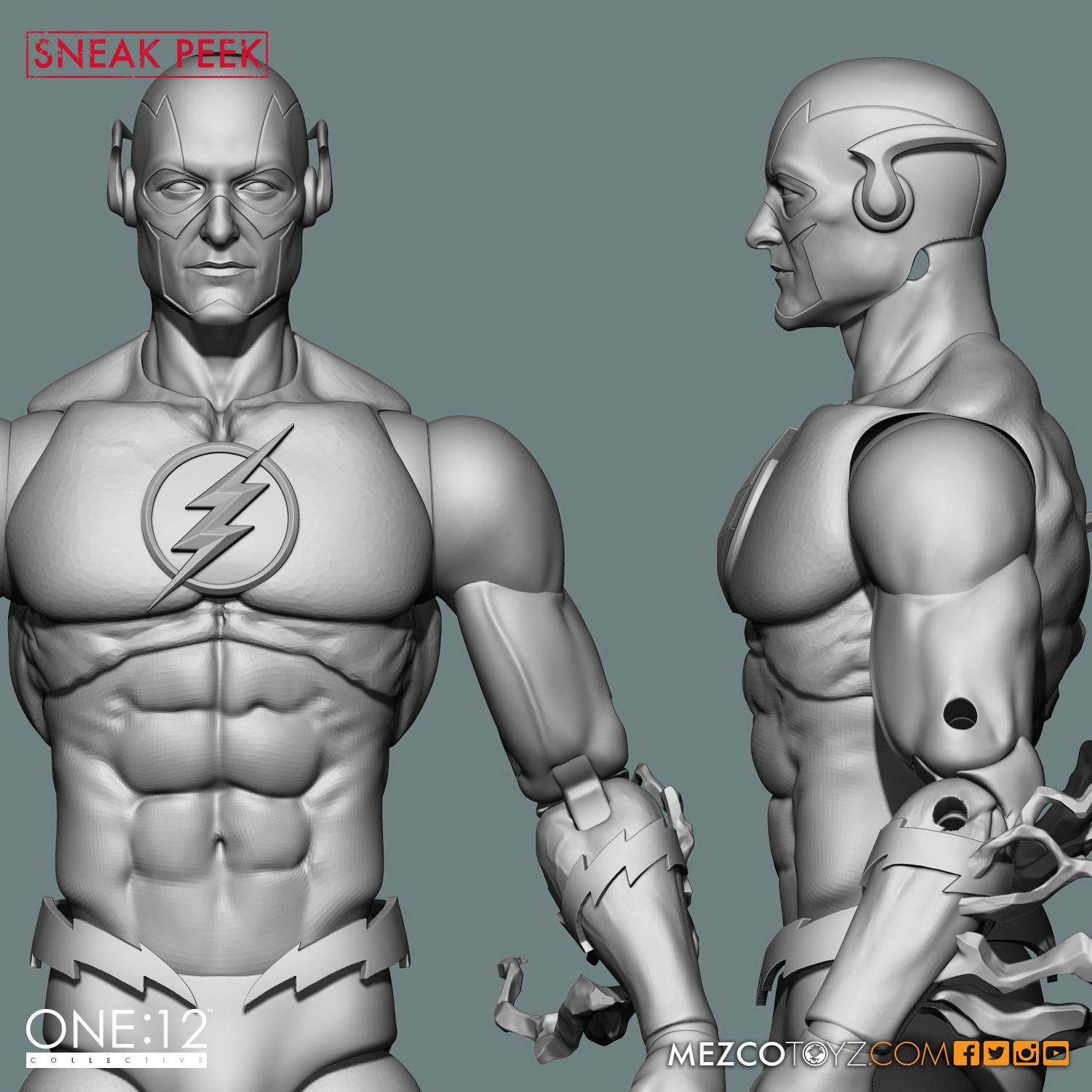 One:12 Collective the Flash 3D model