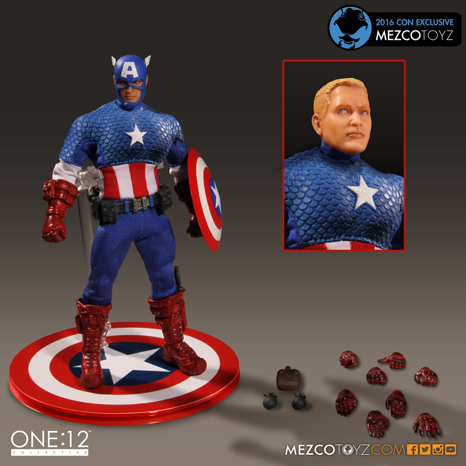 mezco one 12 captain america