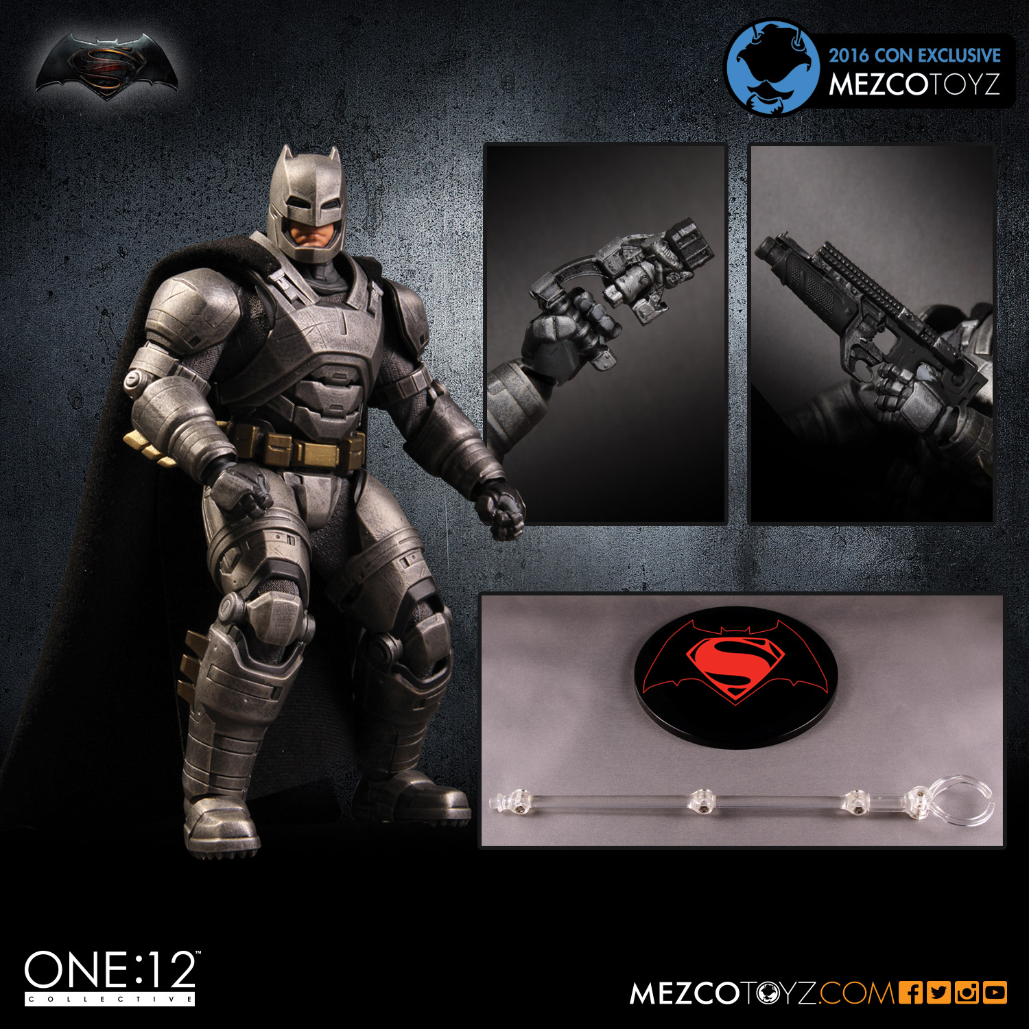 One:12 Collective Exclusive Superman v Batman Armored Batman Figure