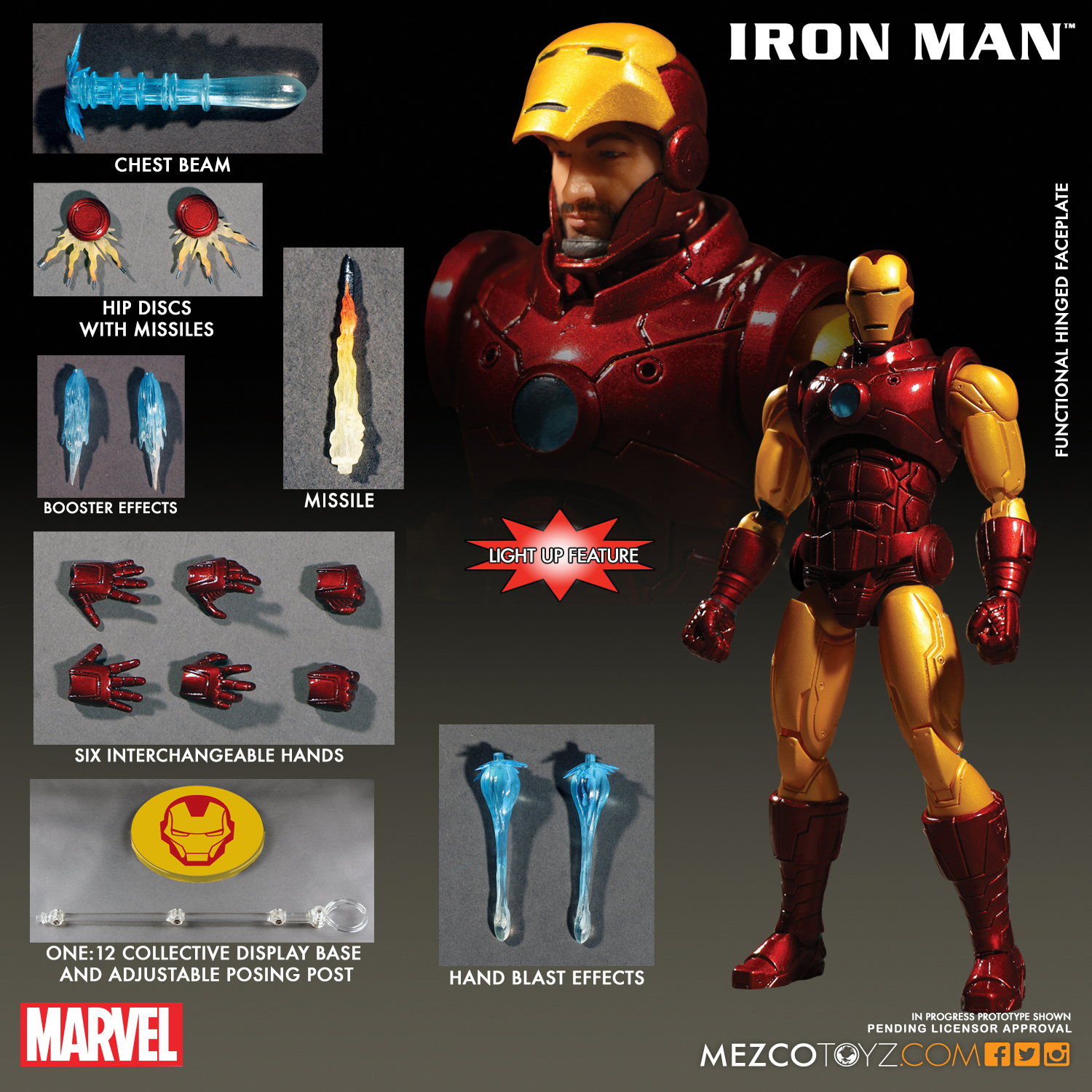 Mezco 2017 One:12 Iron Man