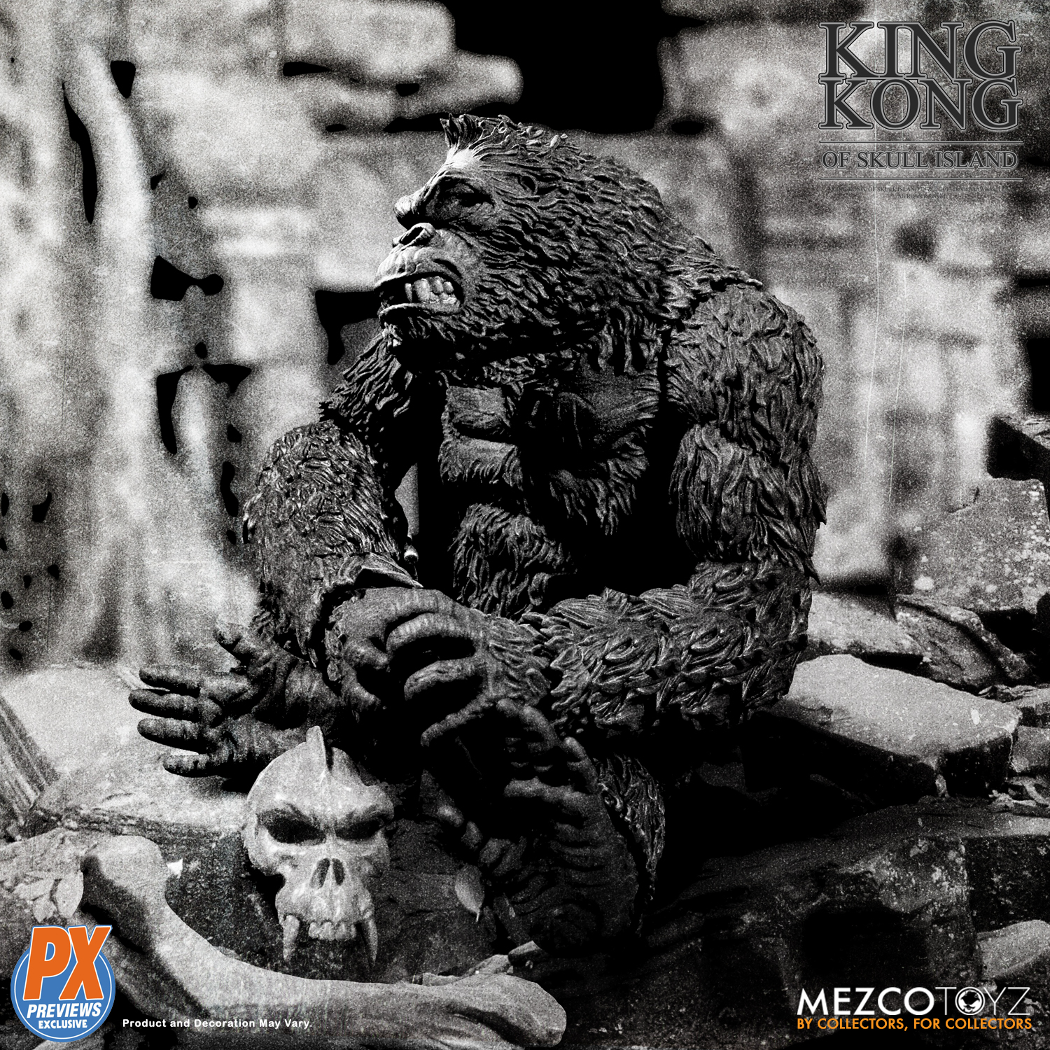 mezco king kong black and white