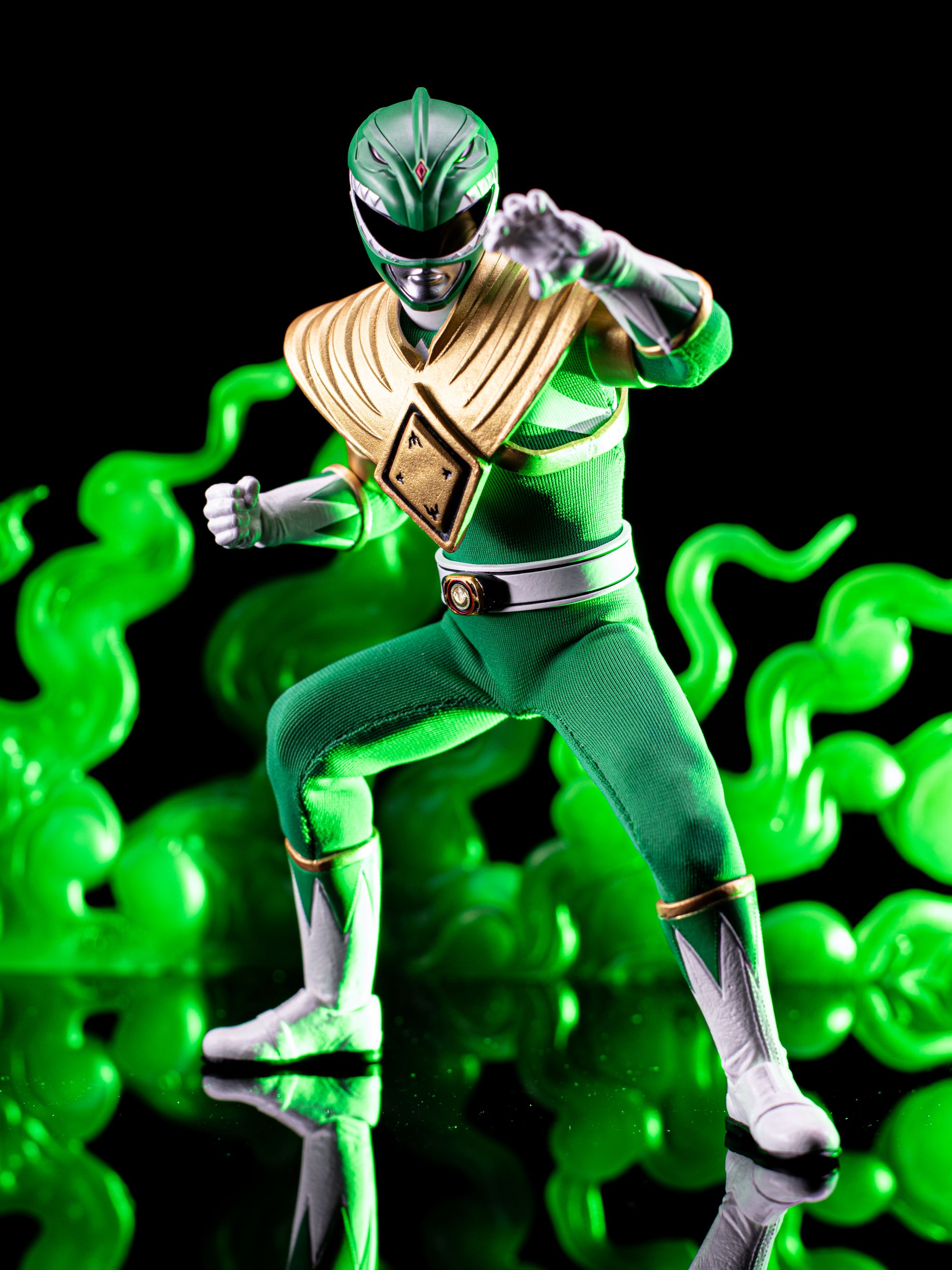 Green Ranger from the Mighty Morphin Power Rangers capture…